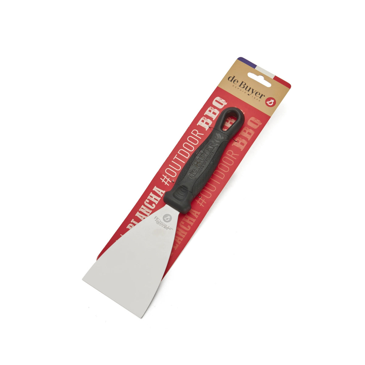 Dreiecksspachtel, Klinge L: 8cm, L: 26.5cm in Silber präsentiert im Onlineshop von KAQTU Design AG. Platte ist von de Buyer