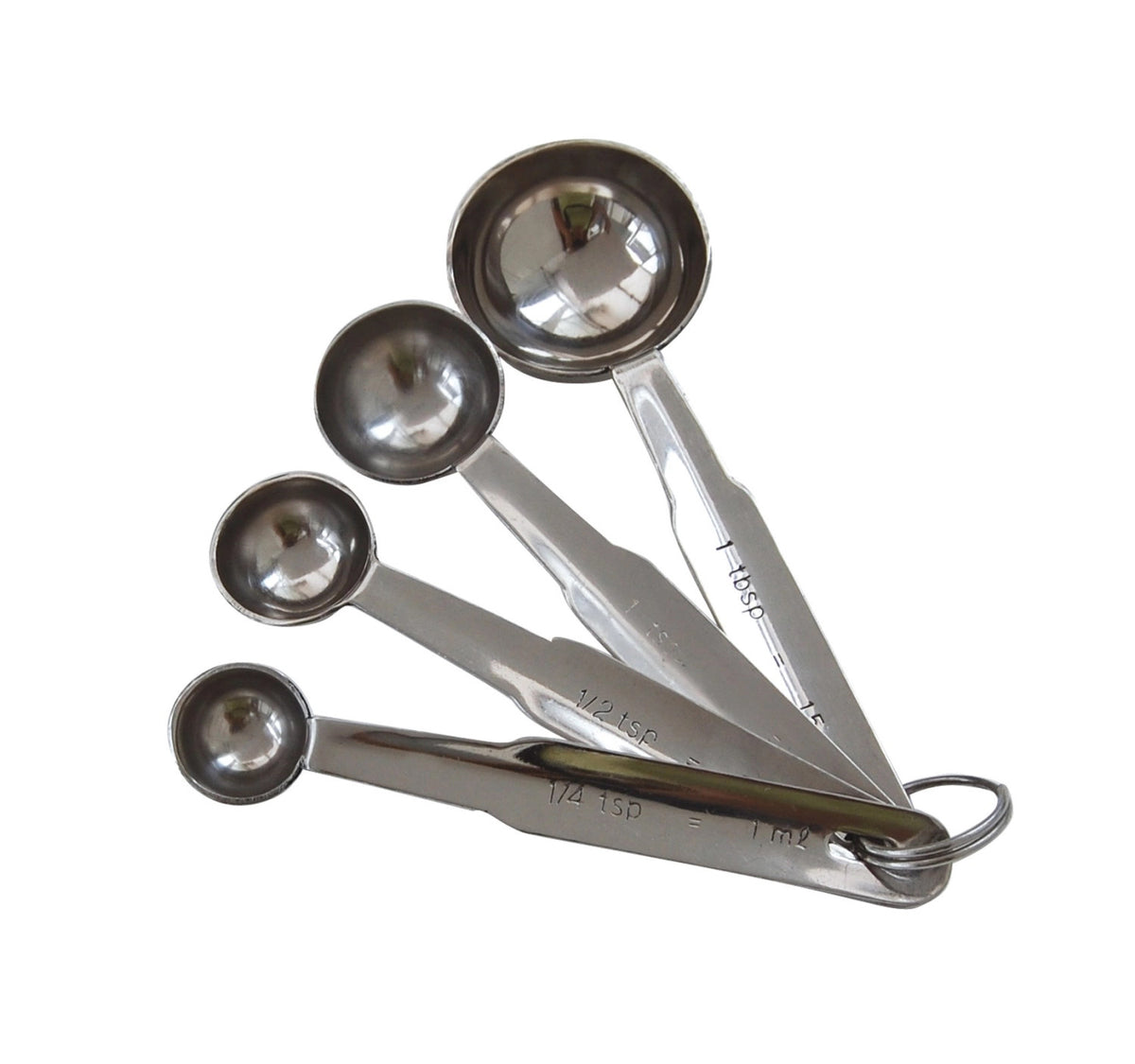 Messlöffel-Set 4-tlg. 1ml/2.5ml/5ml/15ml in Silber präsentiert im Onlineshop von KAQTU Design AG. Löffel ist von de Buyer