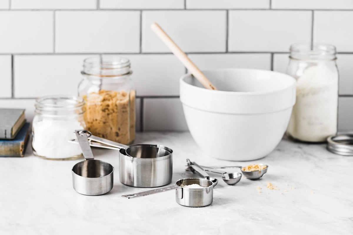 Messlöffel-Set 4-tlg. 1ml/2.5ml/5ml/15ml in Silber präsentiert im Onlineshop von KAQTU Design AG. Löffel ist von de Buyer