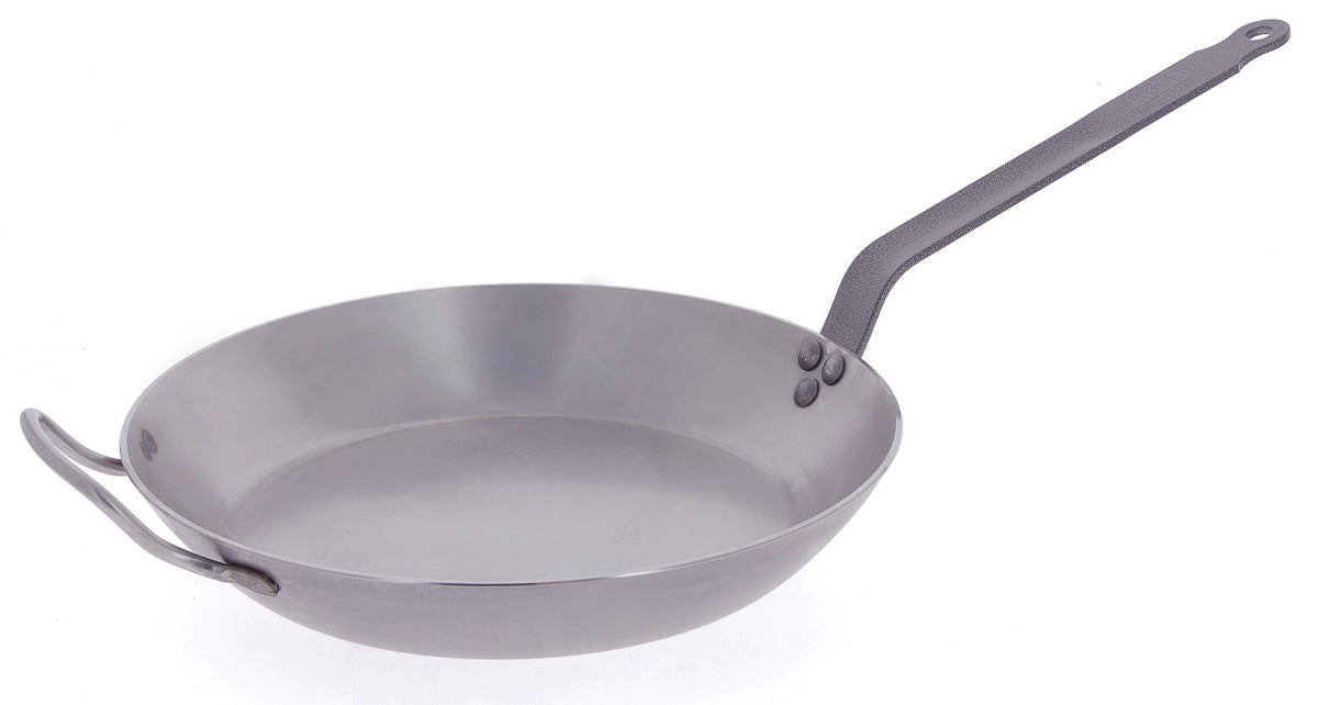 CARBONE PLUS Runde Lyonnaise Bratpfanne Ø 40cm, Induktion in Silber präsentiert im Onlineshop von KAQTU Design AG. Pfanne/Topf ist von de Buyer