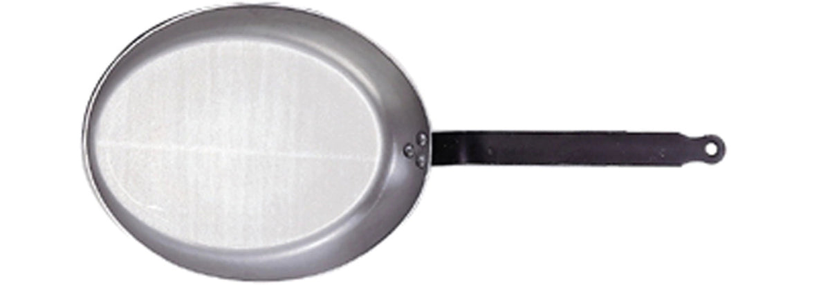 CARBONE PLUS Fischpfanne oval Ø 36cm, Induktion in Silber präsentiert im Onlineshop von KAQTU Design AG. Bratpfanne ist von de Buyer