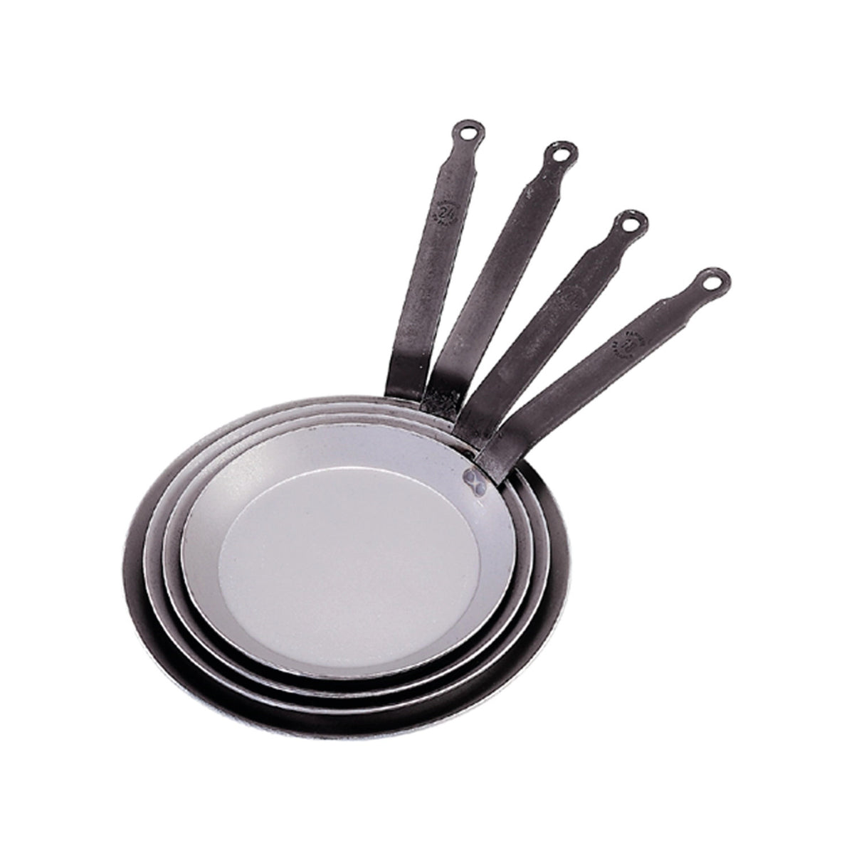 CARBONE PLUS Crêpes Pfanne Ø 30cm, Induktion in Silber präsentiert im Onlineshop von KAQTU Design AG. Bratpfanne ist von de Buyer