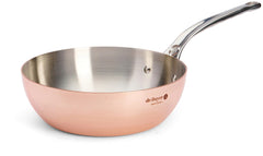PRIMA MATERA Sauteuse conica in acciaio inox ramato. Ø24cm, induttore.