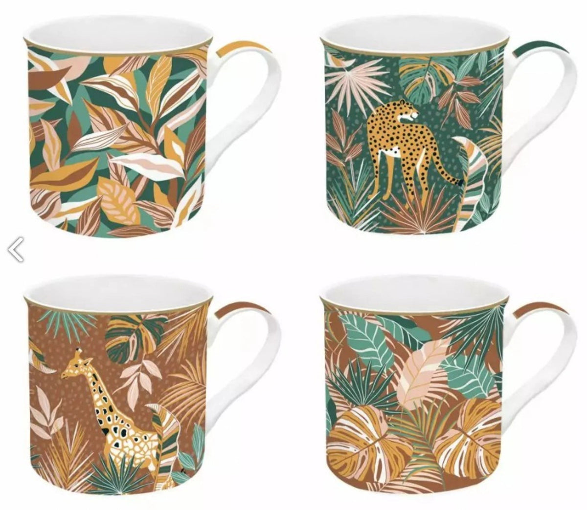 4er Set Namibia Porzellanbecher 300ml in Mehrfarbig präsentiert im Onlineshop von KAQTU Design AG. Espressotassen ist von Easy Life