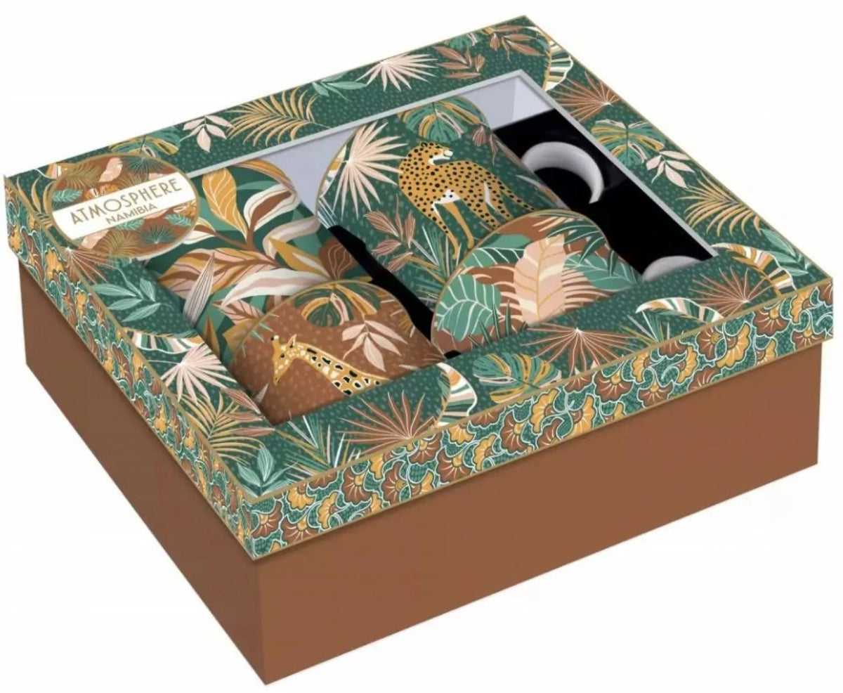 4er Set Namibia Porzellanbecher 300ml in Mehrfarbig präsentiert im Onlineshop von KAQTU Design AG. Espressotassen ist von Easy Life