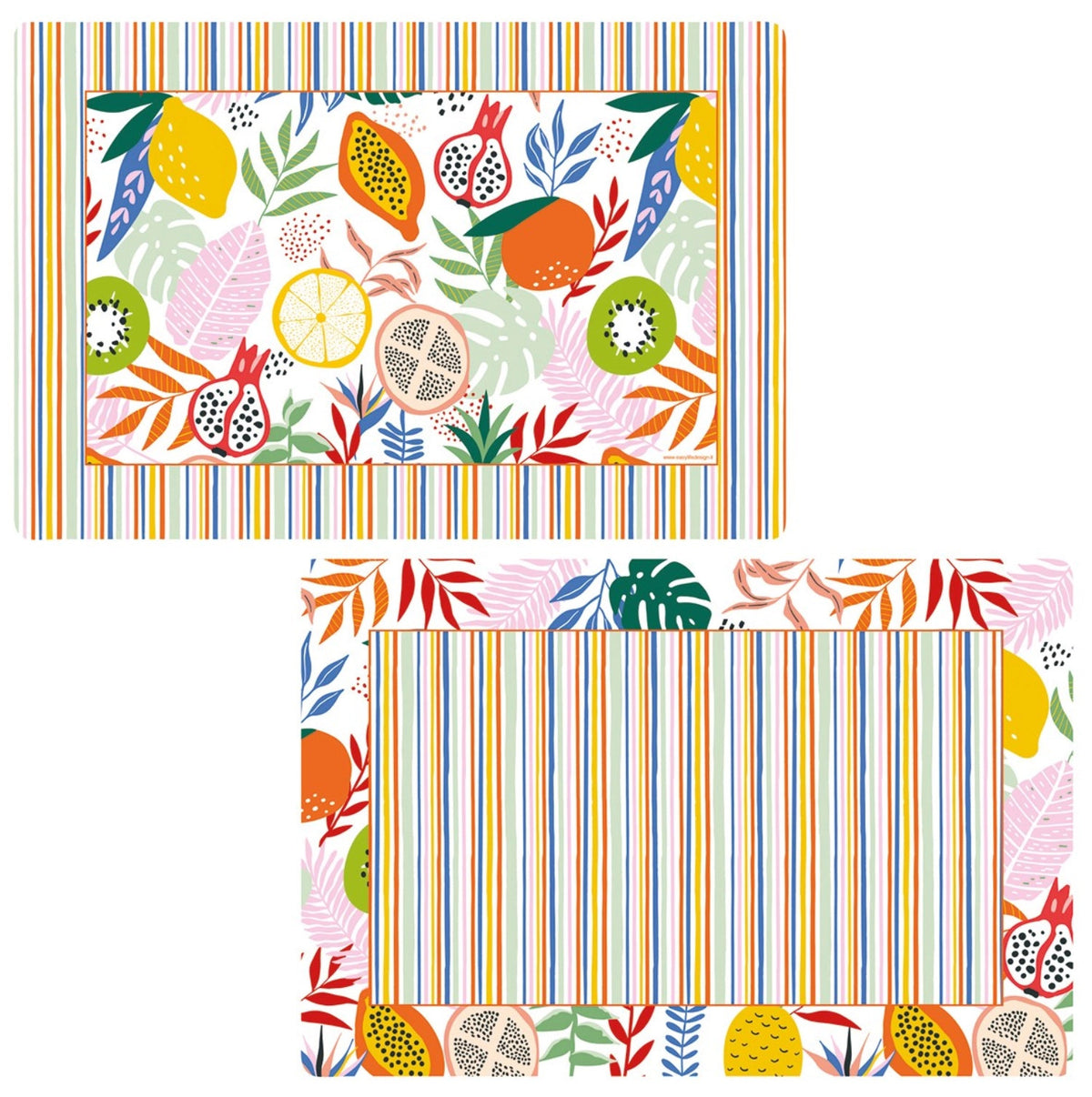 Tutti Frutti Tischset doppelseitig 45x30cm in Mehrfarbig präsentiert im Onlineshop von KAQTU Design AG. Tischset ist von Easy Life