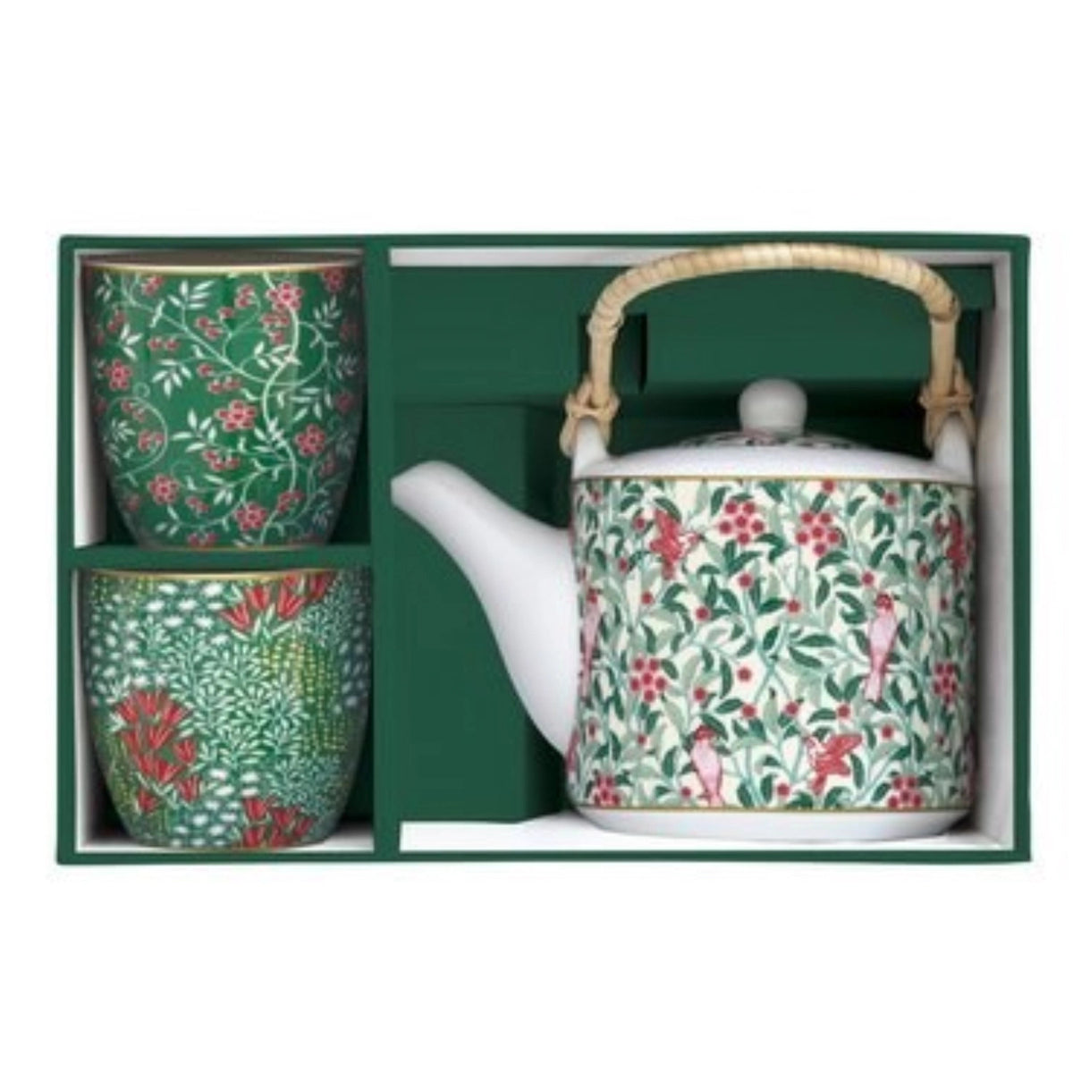 Floral Fantasy Teekanne 600 ml mit Aufguss und 2 Tassen in Mehrfarbig präsentiert im Onlineshop von KAQTU Design AG. Kanne ist von Easy Life