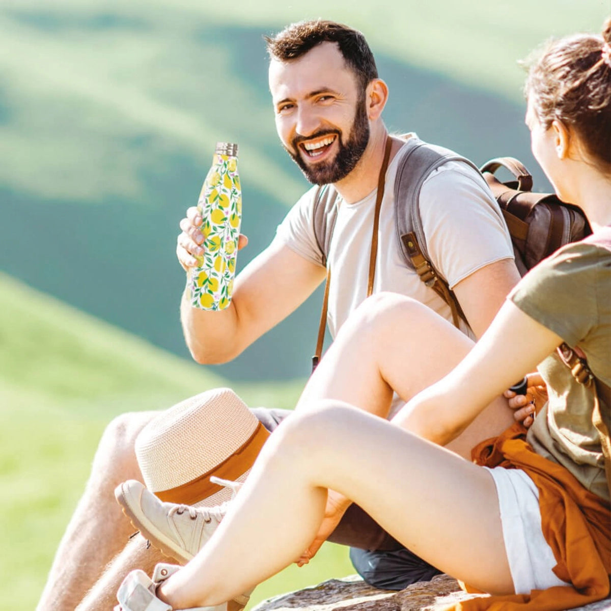 Isolierflaschen doppelw. 500ml, Lemon in Mehrfarbig präsentiert im Onlineshop von KAQTU Design AG. Kanne ist von Easy Life