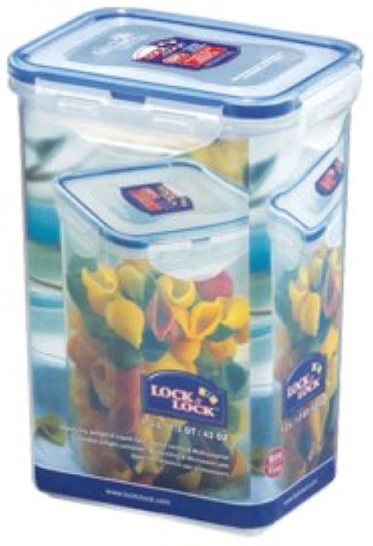Vorratsdose rechteckig hoch 1.3lt 13.5x10.2x18.5cm in Transparent präsentiert im Onlineshop von KAQTU Design AG. Aufbewahrungsdose ist von Lock&Lock