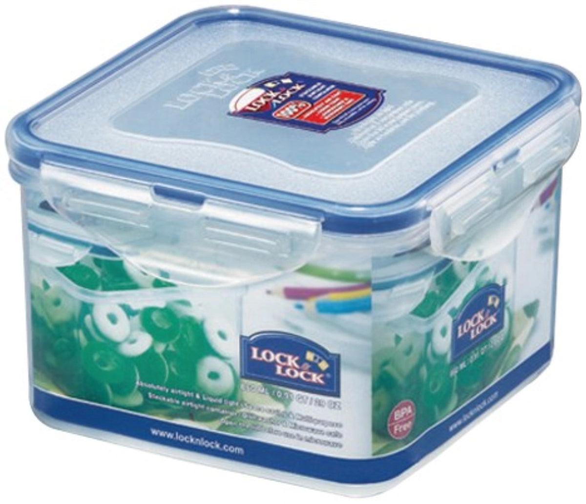 Vorratsdose quadratisch 0.86lt 13.4x13.4x8.8cm in Transparent präsentiert im Onlineshop von KAQTU Design AG. Aufbewahrungsdose ist von Lock&Lock