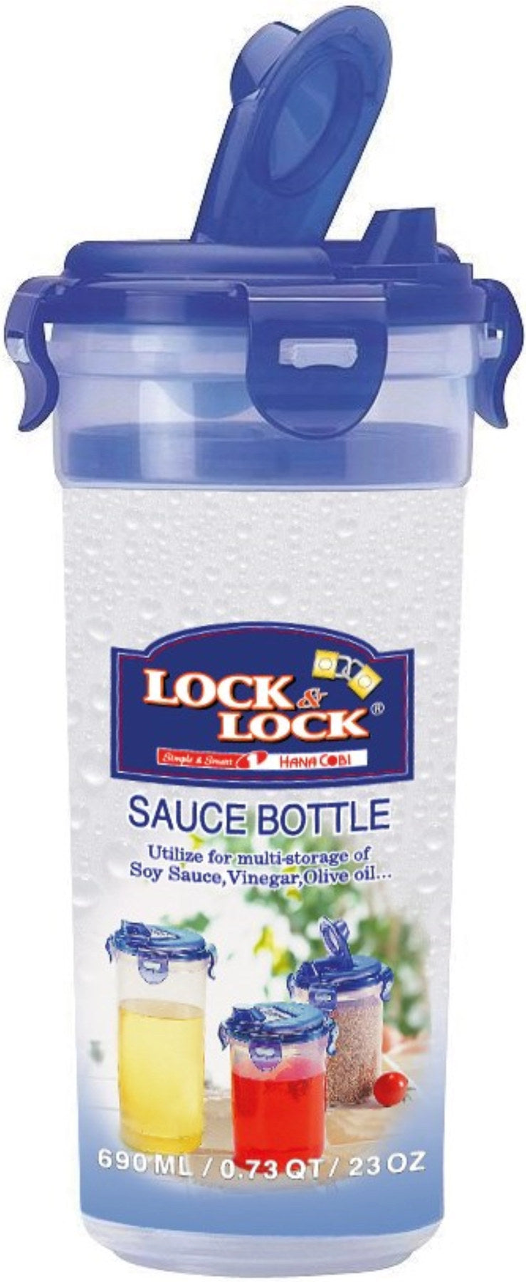 Shaker mit Ausguss 0.69lt D10.1cm H20.7cm in Blau präsentiert im Onlineshop von KAQTU Design AG. Aufbewahrungsbehälter ist von Lock&Lock
