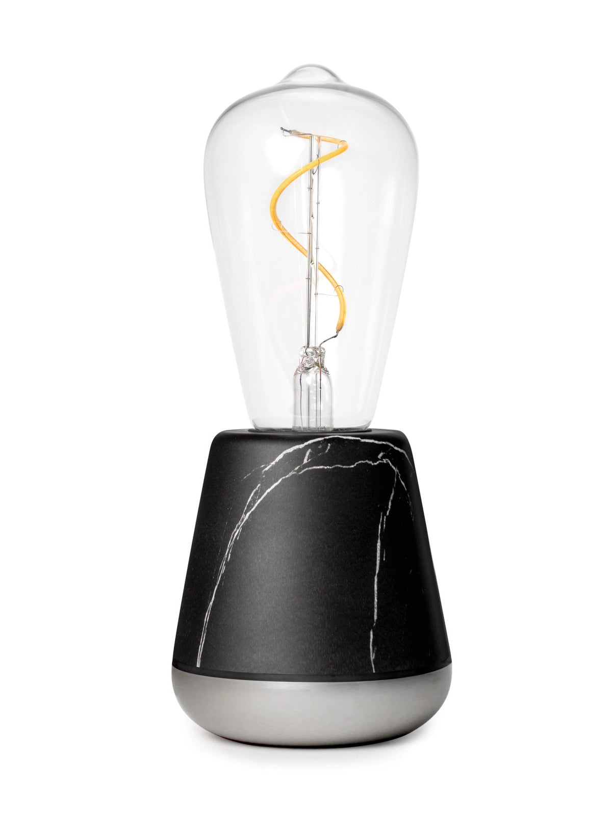 Humble Light one Marmor-Optik schwarz, 19.5x8.5 cm in Schwarz präsentiert im Onlineshop von KAQTU Design AG. Tischleuchte ist von Humble Light