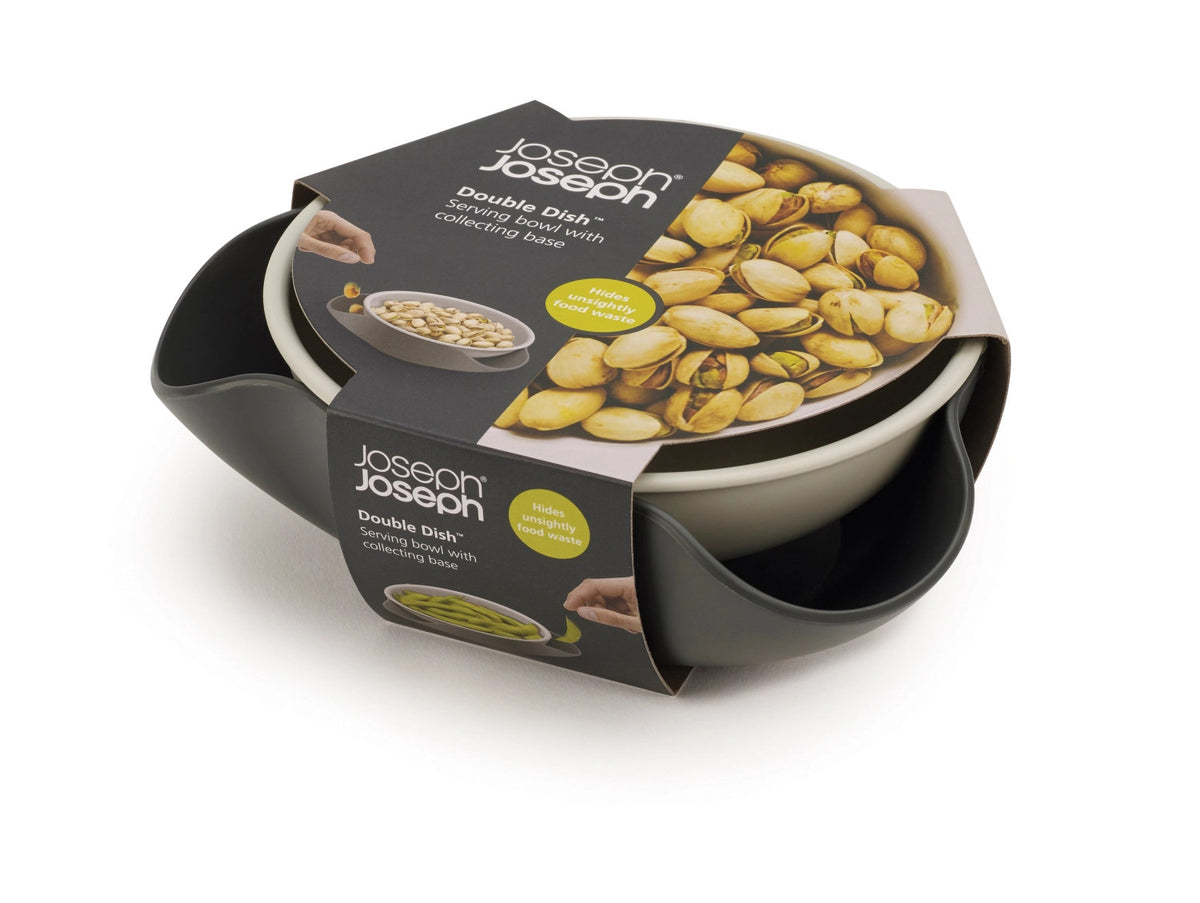 Double-Dish Servierschüssel in Grau präsentiert im Onlineshop von KAQTU Design AG. Küchenhelfer ist von Joseph Joseph
