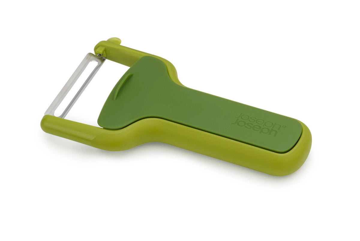 SafeStore gerader Schäler mit Klingenschutz in Grün präsentiert im Onlineshop von KAQTU Design AG. Schäler ist von Joseph Joseph