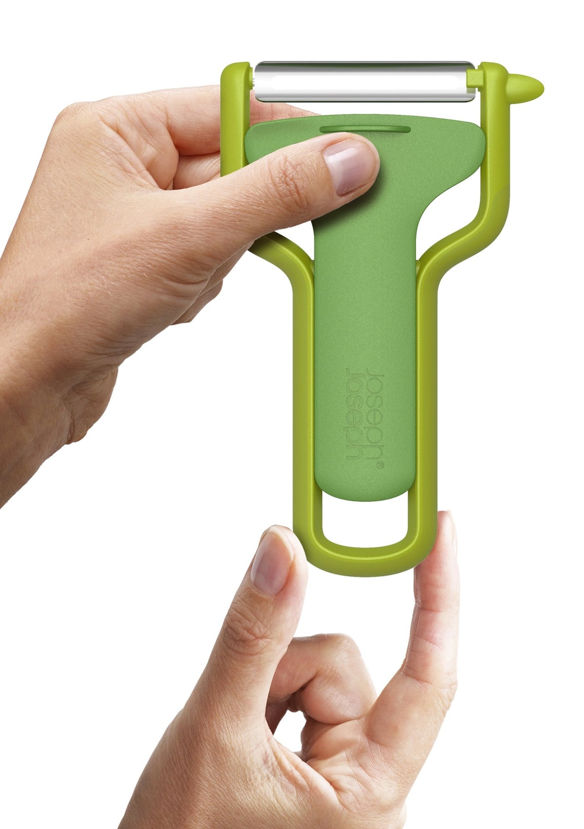SafeStore gerader Schäler mit Klingenschutz in Grün präsentiert im Onlineshop von KAQTU Design AG. Schäler ist von Joseph Joseph
