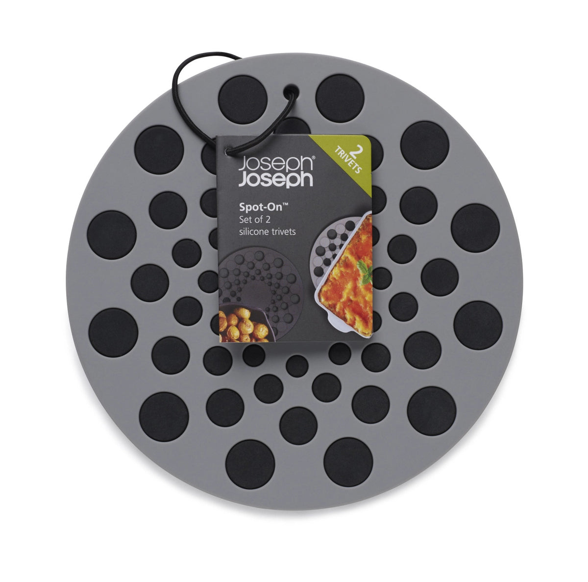 2er Set Spot-On Silikonuntersetzer in Grau präsentiert im Onlineshop von KAQTU Design AG. Tischset ist von Joseph Joseph