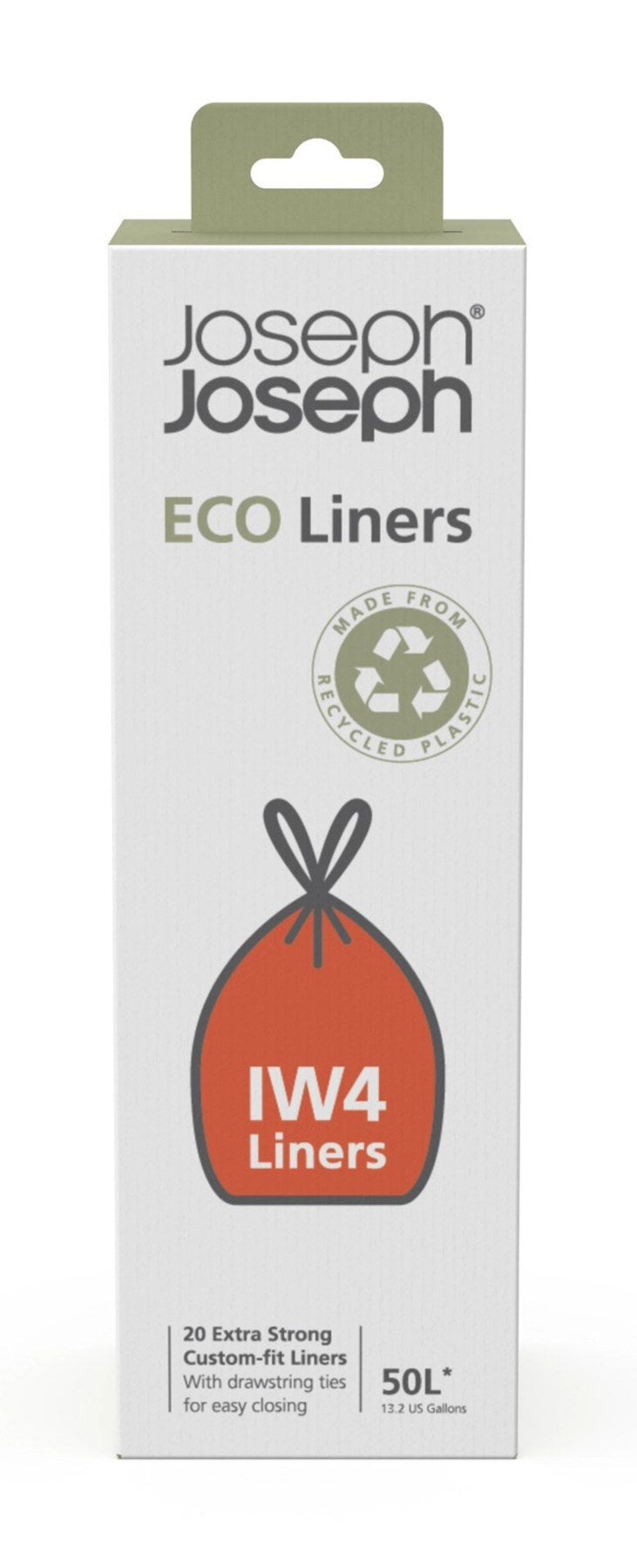 IW4 50 L Eco Müllbeutel Recycelte Müllbeutel 20erPack in Silber präsentiert im Onlineshop von KAQTU Design AG. Mülleimer ist von Joseph Joseph