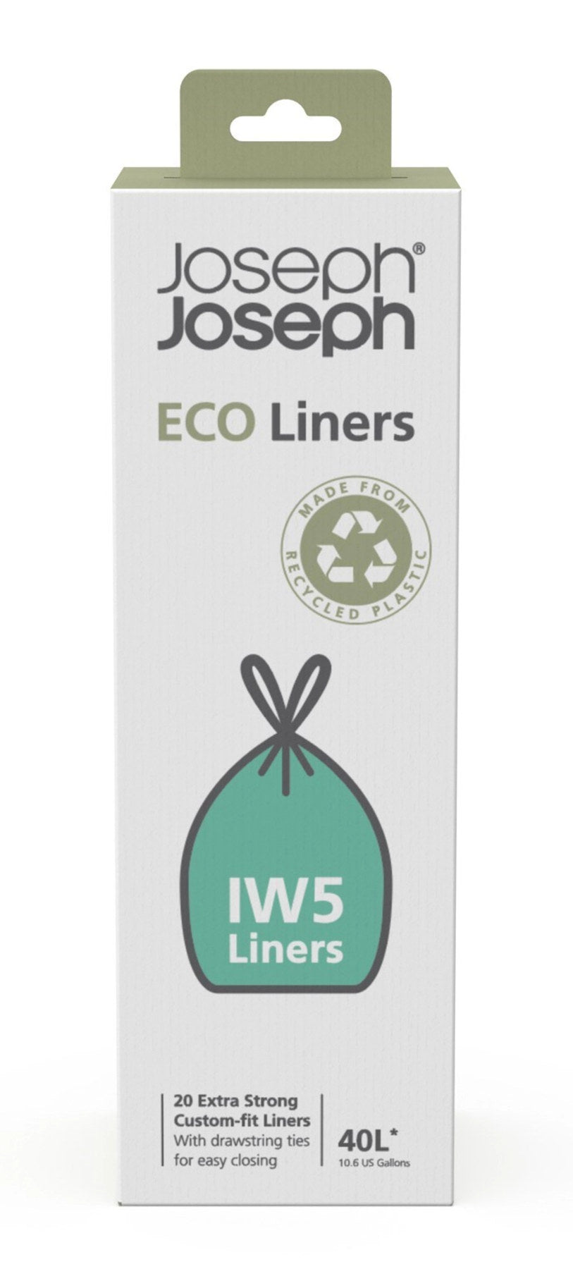 IW4 40 L Eco Müllbeutel Recycelte Müllbeutel 20erPack in Silber präsentiert im Onlineshop von KAQTU Design AG. Mülleimer ist von Joseph Joseph