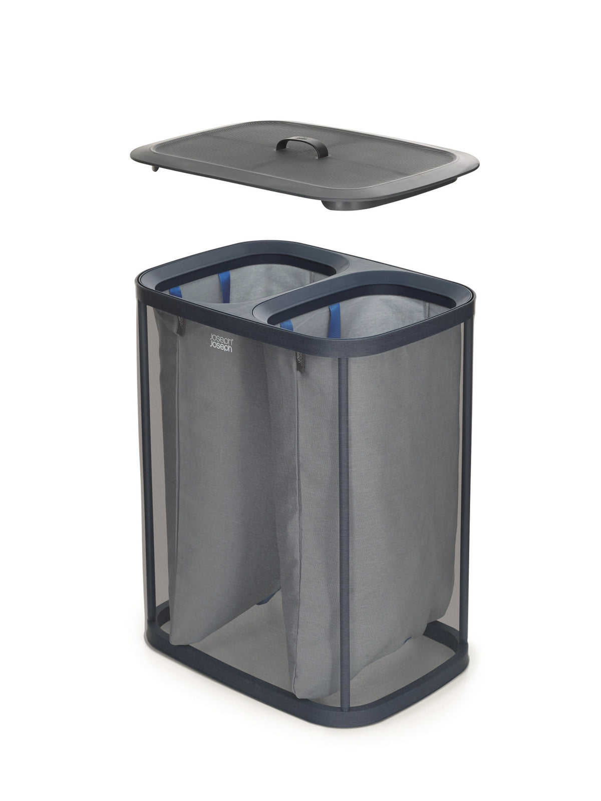 Tota 90-Liter-Wäschetrennkorb – Schwarz in Schwarz präsentiert im Onlineshop von KAQTU Design AG. Wäschekorb ist von Joseph Joseph