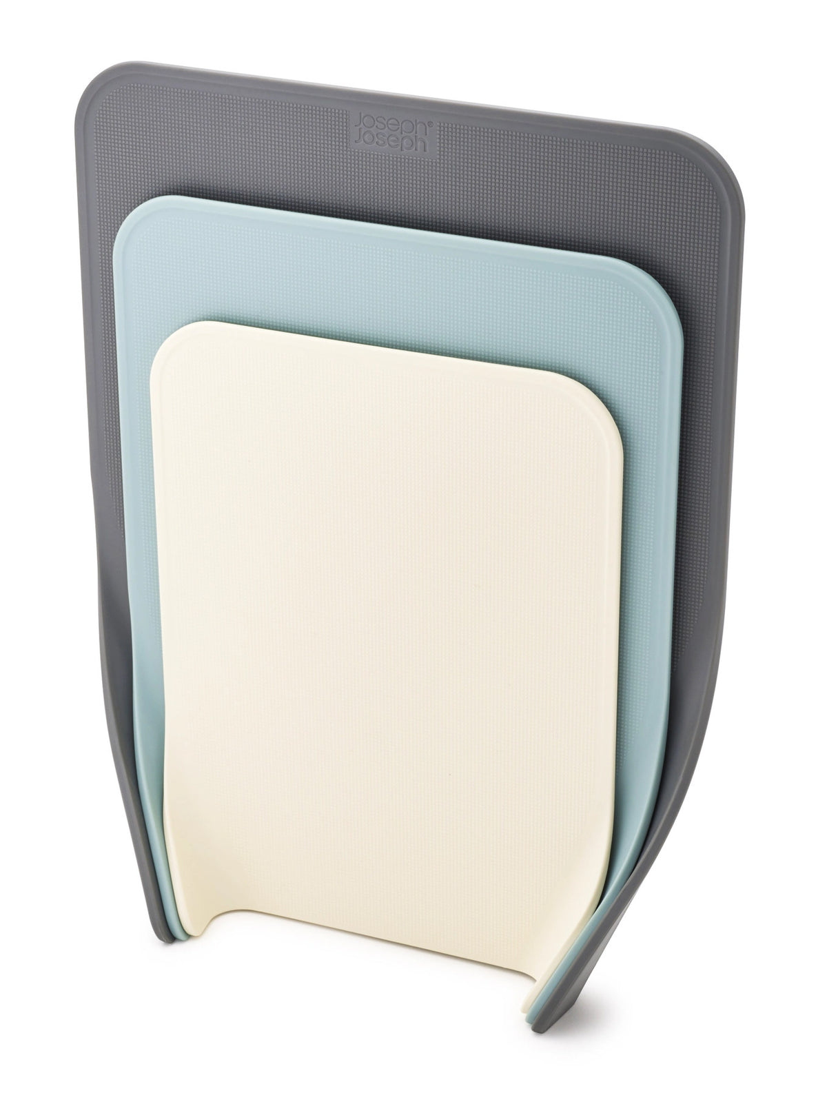 Nest grau blau Opal Schneidebretter, 3-tlg, 25.5x34x5.5cm in Blau präsentiert im Onlineshop von KAQTU Design AG. Schneidbrett ist von Joseph Joseph