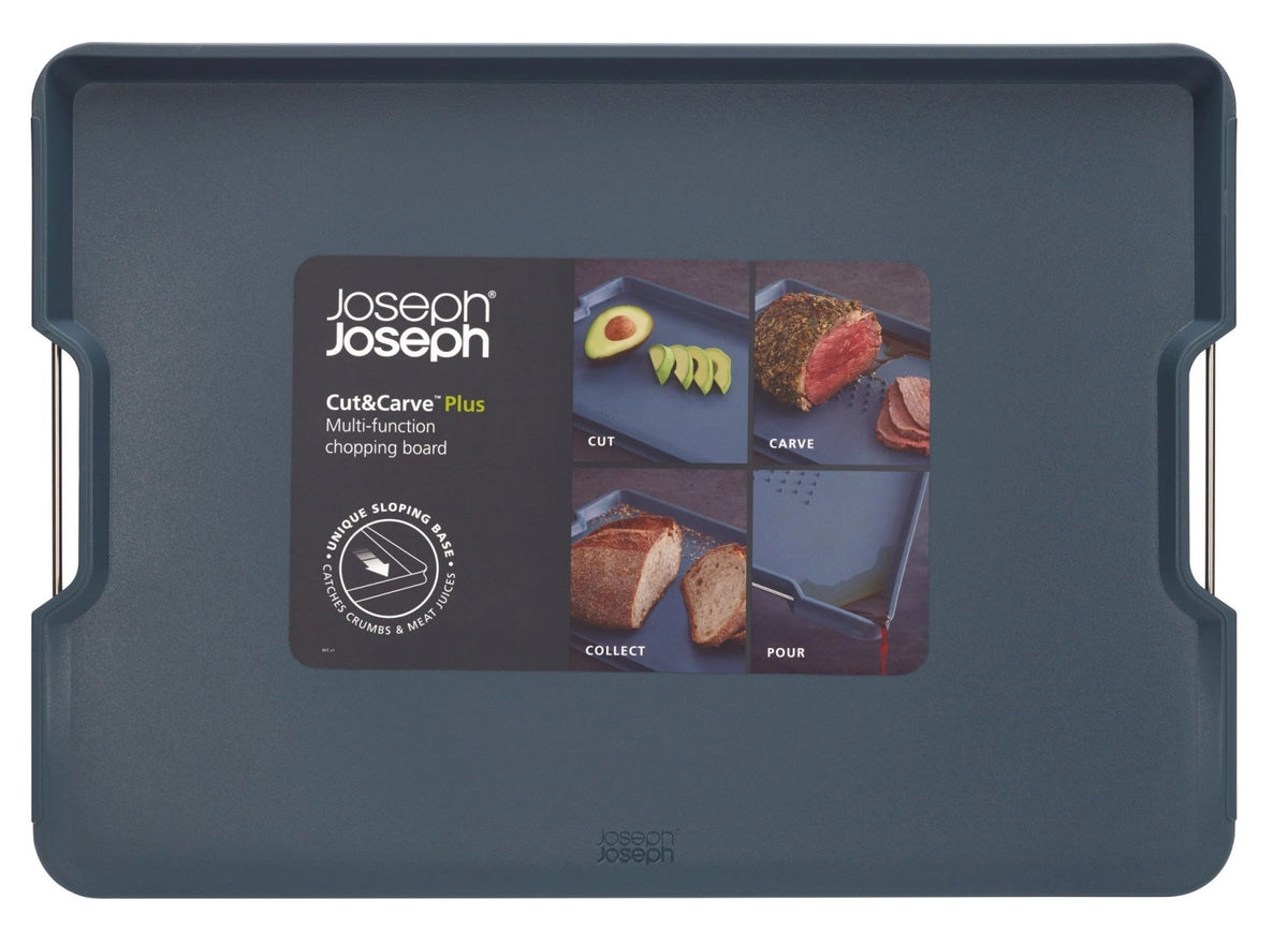 Cut+Carve Plus extra gross Sky in Blau präsentiert im Onlineshop von KAQTU Design AG. Schneidbrett ist von Joseph Joseph