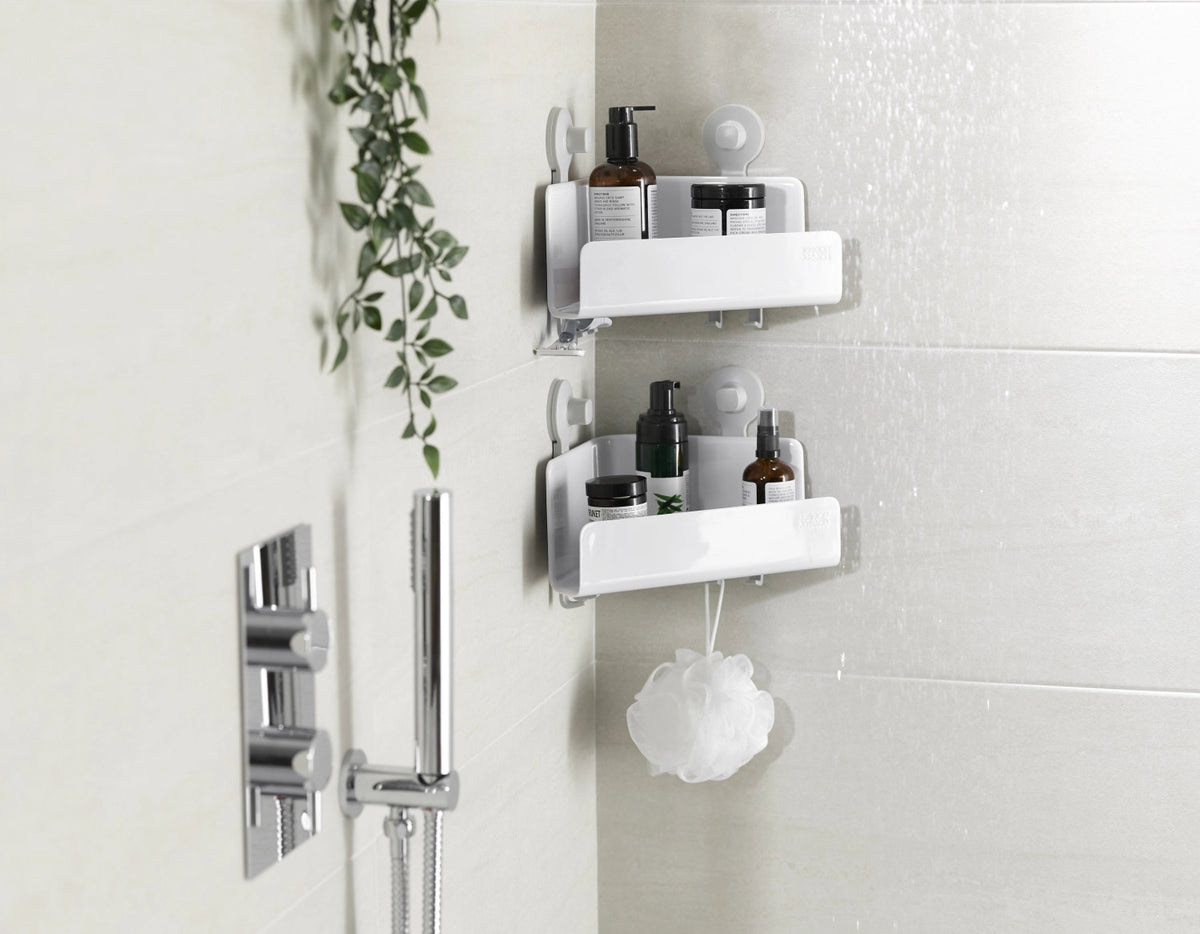 EasyStore Eck-Duschablage  2er-Pack  – Weiß in Weiss präsentiert im Onlineshop von KAQTU Design AG.  ist von Joseph Joseph