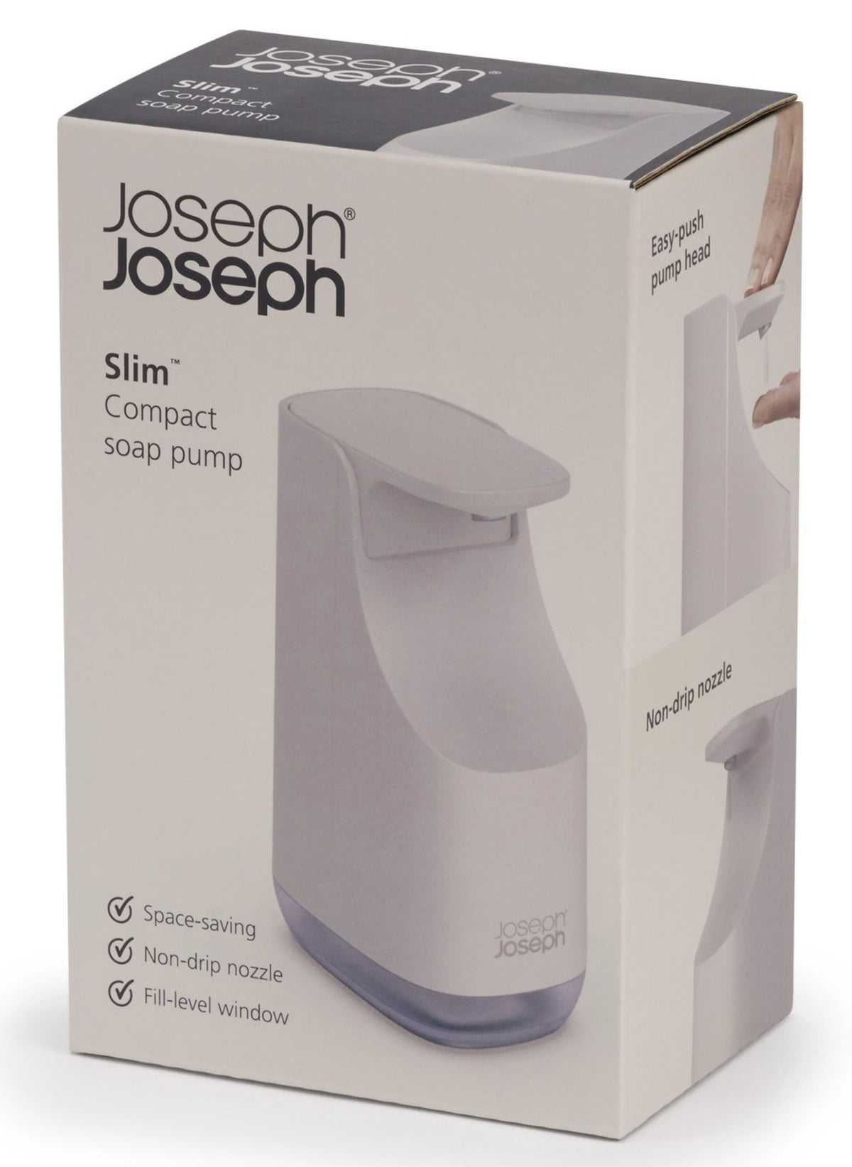 Slim Compact Seifendispenser ecru in Beige präsentiert im Onlineshop von KAQTU Design AG. Seifenspender ist von Joseph Joseph