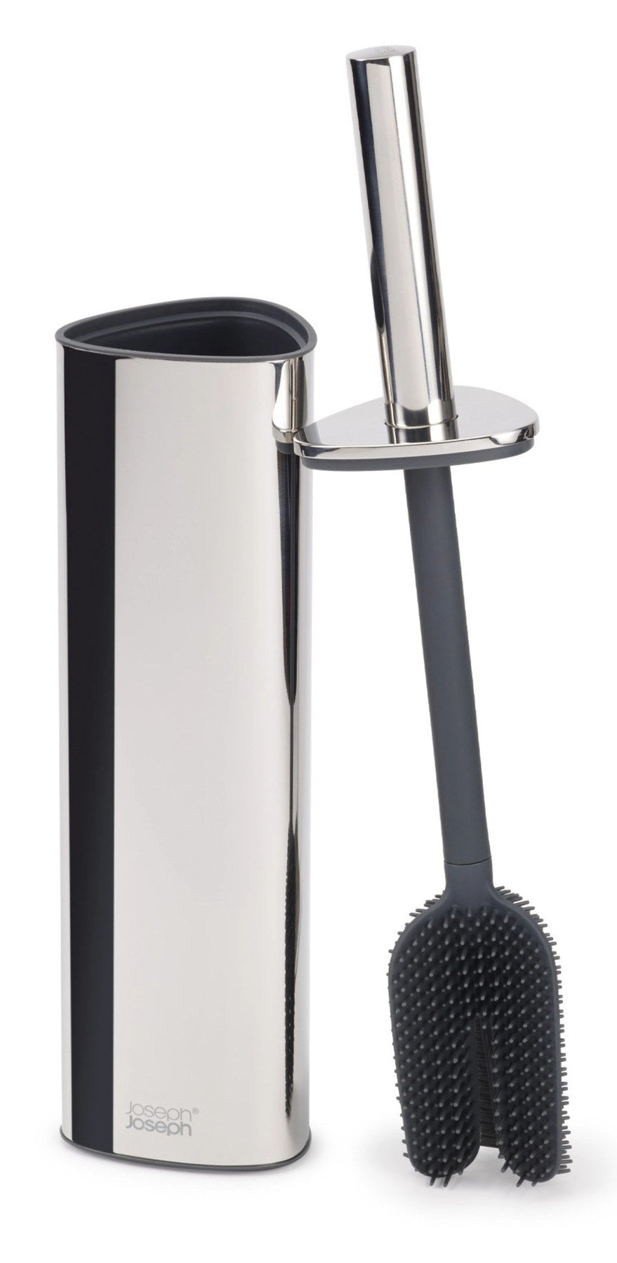 Flex 360 Luxe WC Bürste Edelstahl in Grau präsentiert im Onlineshop von KAQTU Design AG. Toilettenartikel ist von Joseph Joseph