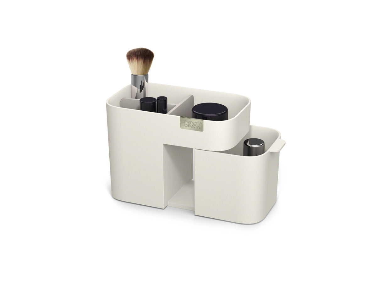 Viva kompakter Kosmetik-Organizer mit Schublade, 17x9.7x12cm in Beige präsentiert im Onlineshop von KAQTU Design AG. Pflege ist von Joseph Joseph
