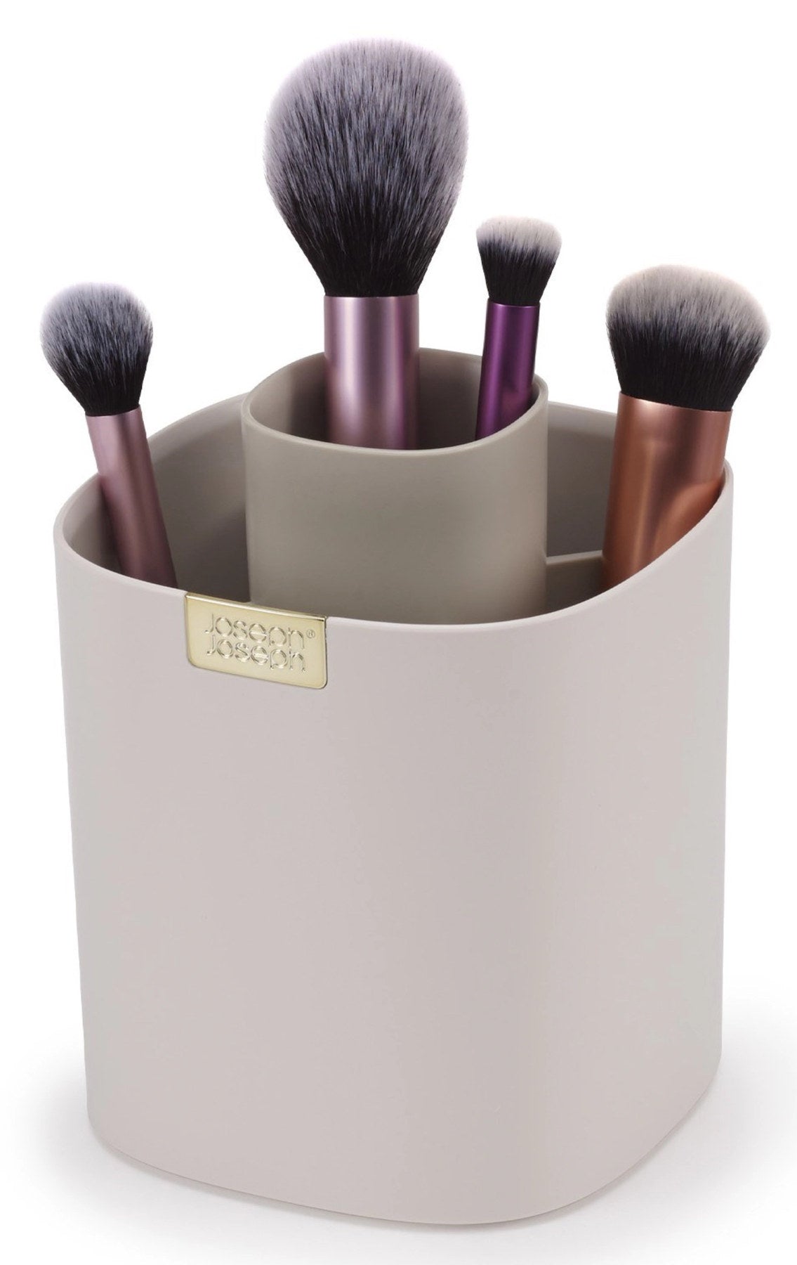 Viva Makeup Brush Pot Shell in Beige präsentiert im Onlineshop von KAQTU Design AG. Pflege ist von Joseph Joseph
