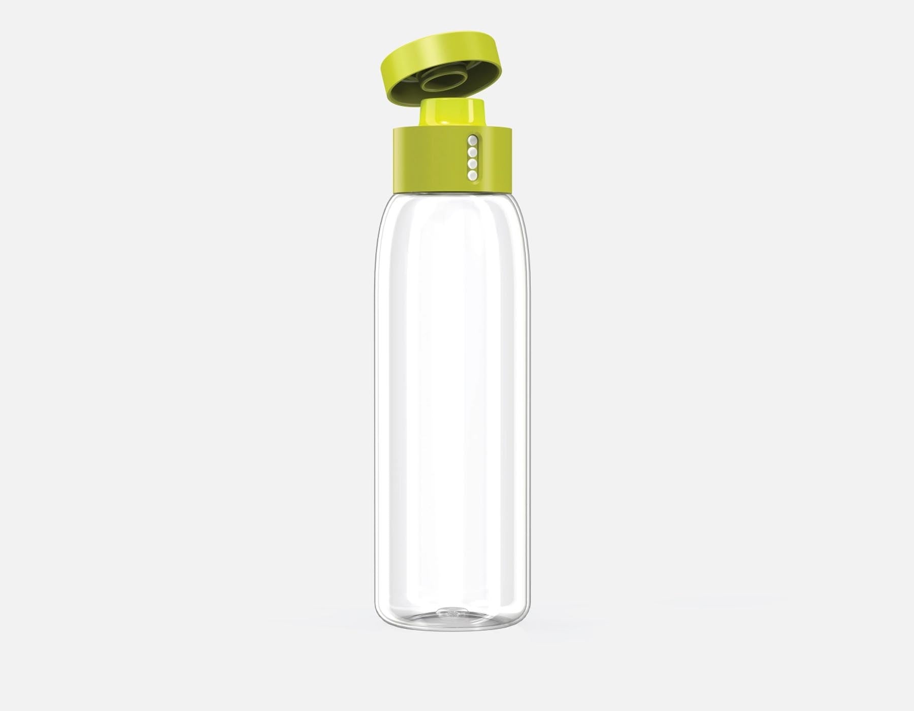 Transparente grüne Dot Trinkflasche von Joseph Joseph, 600 ml, perfekt für den täglichen Gebrauch und umweltbewusste Hydration.