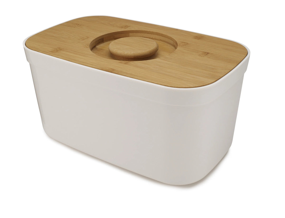 Brotbox Polypropylen Bambus, weiss, 37x18x22 cm in Weiss präsentiert im Onlineshop von KAQTU Design AG. Brotsack ist von Joseph Joseph