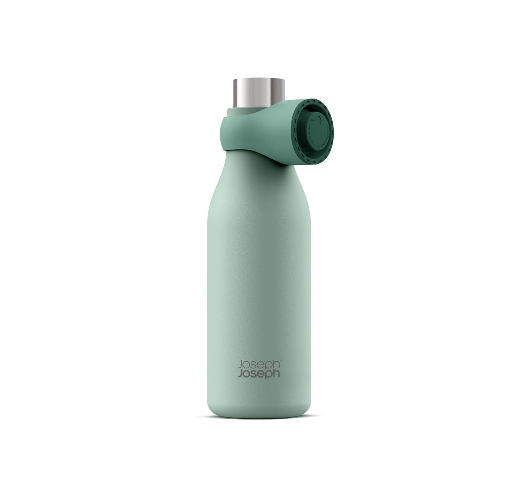 Moderne grüne Loop Wasserflasche von Joseph Joseph, 500ml, perfekt für aktive Lebensstile und nachhaltige Hydration.