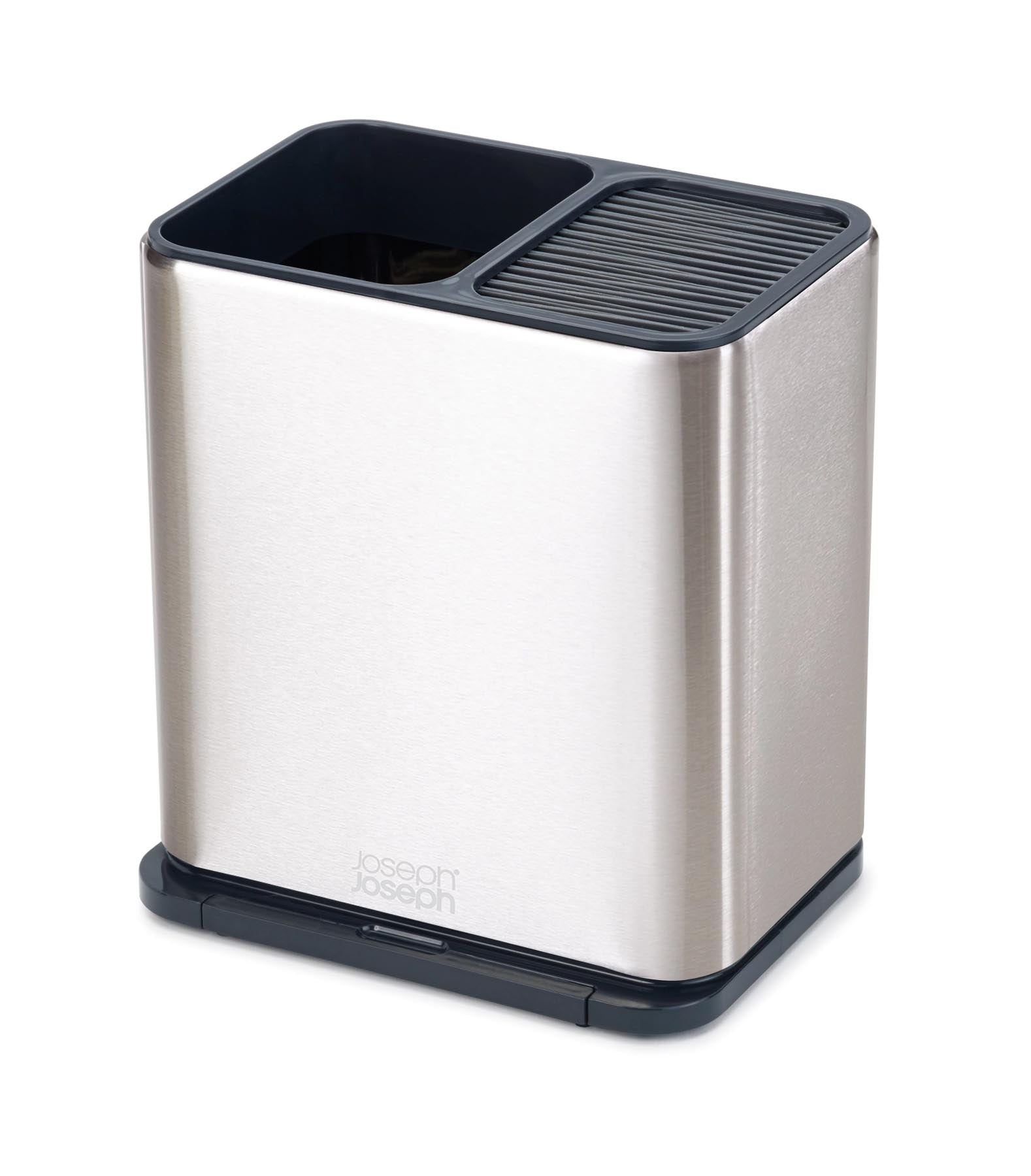 Surface Utensilienhalter, 18x20x13cm in Silber präsentiert im Onlineshop von KAQTU Design AG. Küchenhelfer ist von Joseph Joseph
