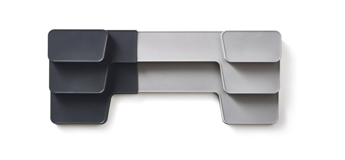 CupboardStore Organizer, erweiterbar in Grau präsentiert im Onlineshop von KAQTU Design AG. Küchenhelfer ist von Joseph Joseph