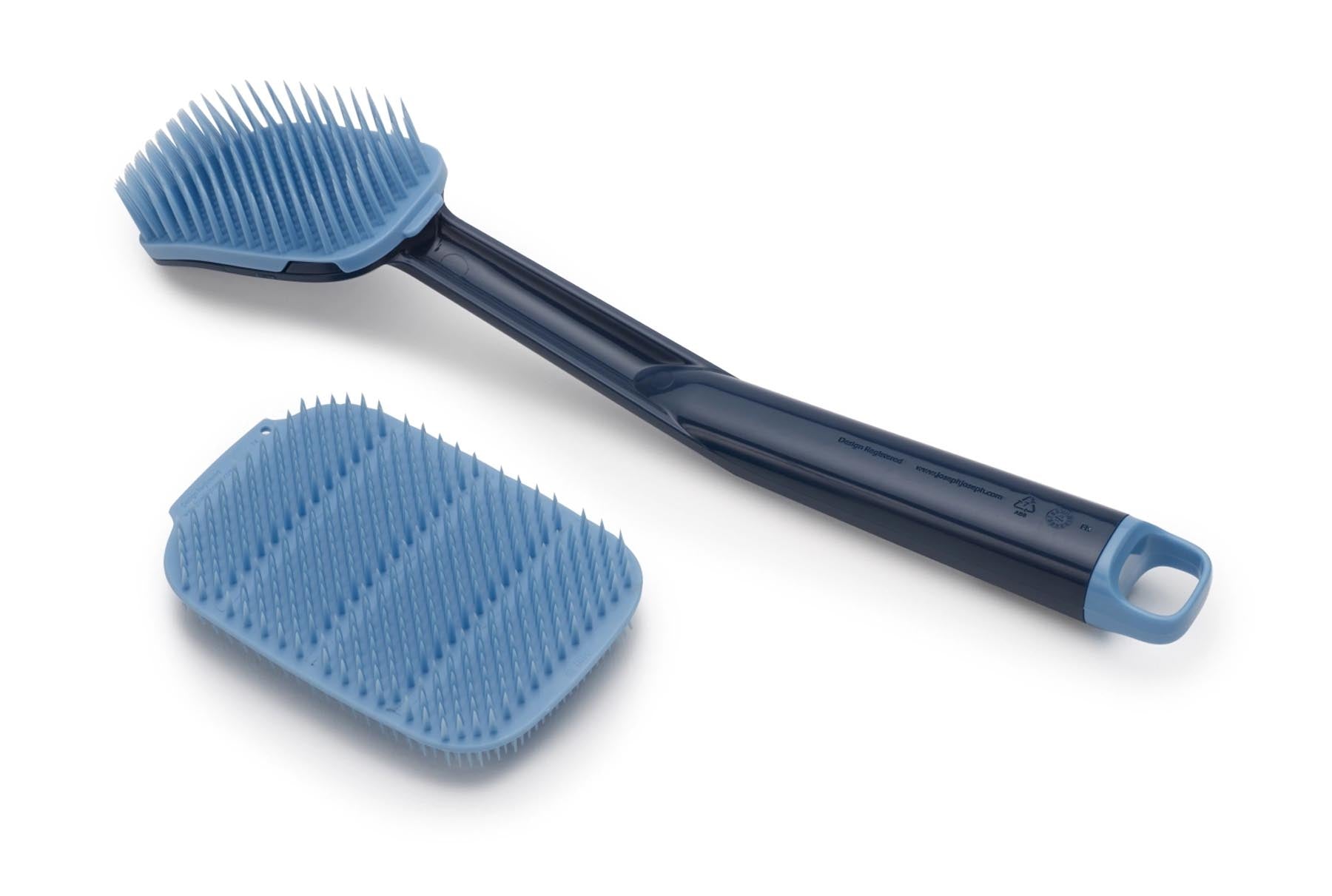 CleanTech Spülbürsten- und Schrubber-Set 2tlg. Blau in Blau präsentiert im Onlineshop von KAQTU Design AG. Küchenhelfer ist von Joseph Joseph