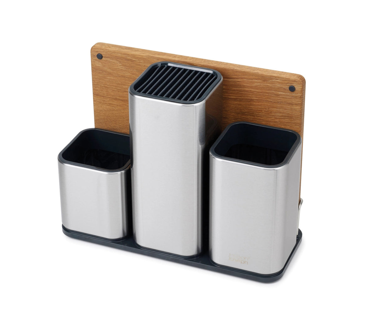 Steel Collection CounterStore m. Schneidebrett 31x12.5x23cm in Silber präsentiert im Onlineshop von KAQTU Design AG. Schneidbrett ist von Joseph Joseph