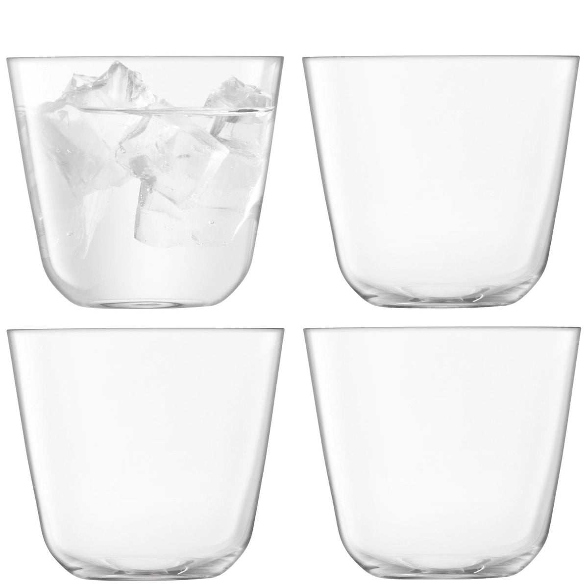 4er Set Arc Becher 260ml von LSA aus transparentem Glas mit abgerundetem Boden und leicht verjüngtem Profil, Durchmesser 8.5 cm, Höhe 7.5 cm