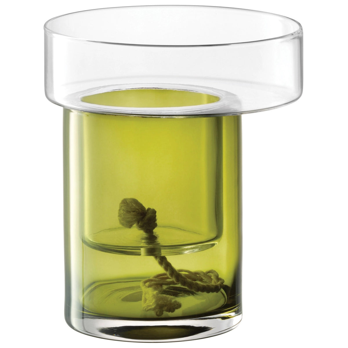 Pflanzentopf Balcony selbstwässernd H19 Ø16 cm klar/olivgrün in Grün präsentiert im Onlineshop von KAQTU Design AG. Vase ist von LSA