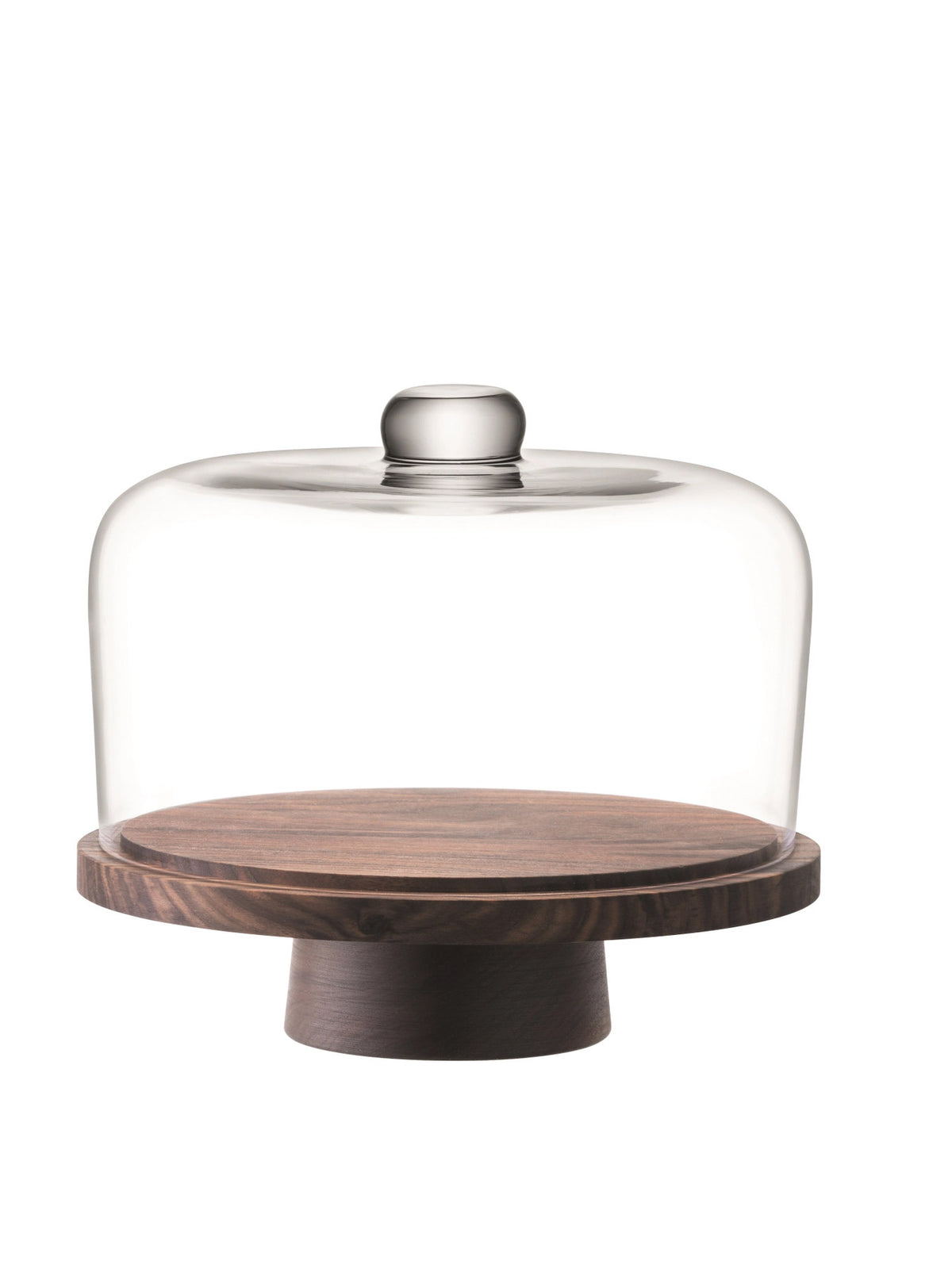 City Cloche  Nussbaum Unterteil Ø26cm H22cm klar in Braun präsentiert im Onlineshop von KAQTU Design AG. Aufbewahrungsbehälter ist von LSA