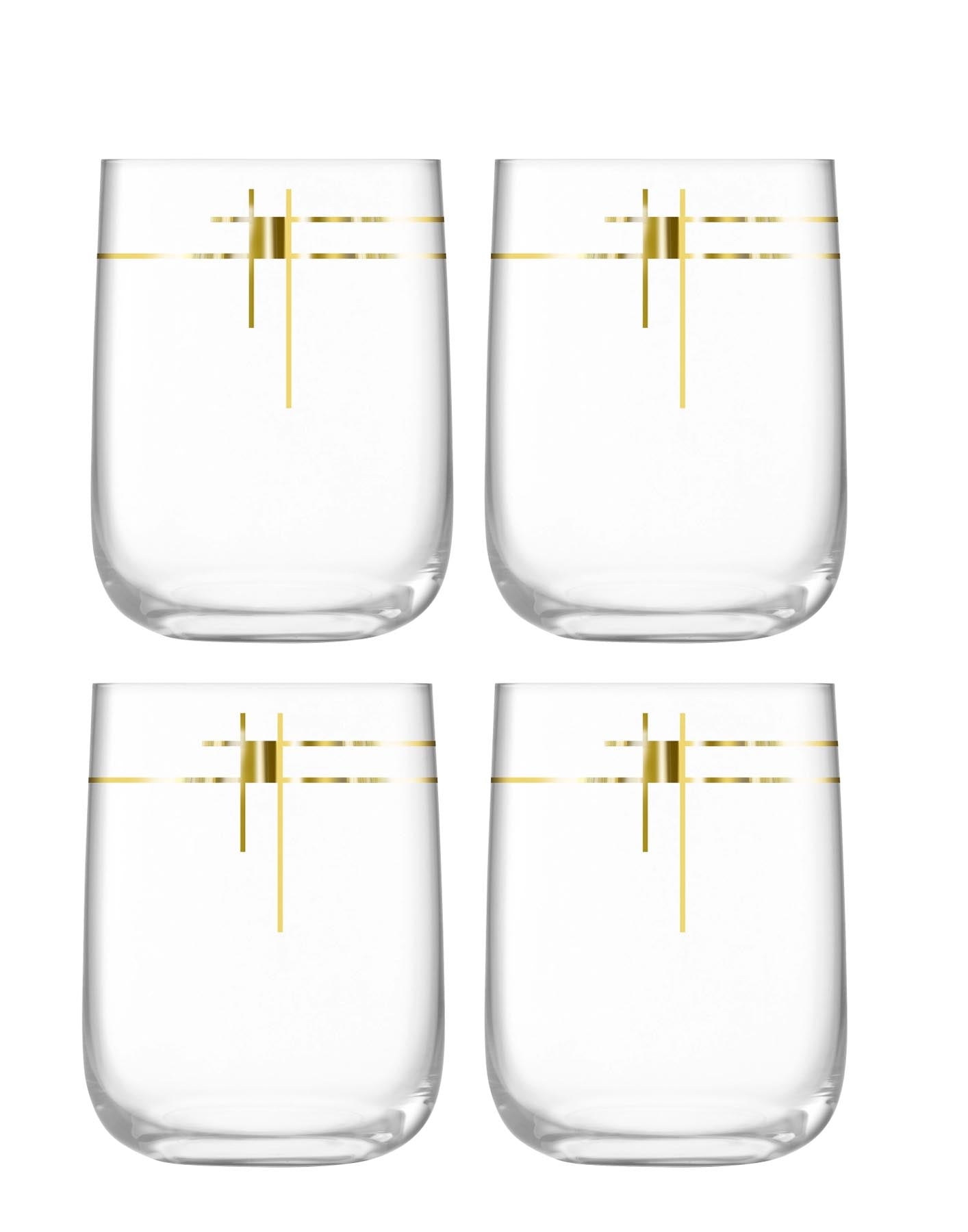4er Set Century Trinkglas 625ml gold in Transparent präsentiert im Onlineshop von KAQTU Design AG. Glas ist von LSA