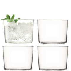 Lot de 4 mugs Gio 220ml transparents