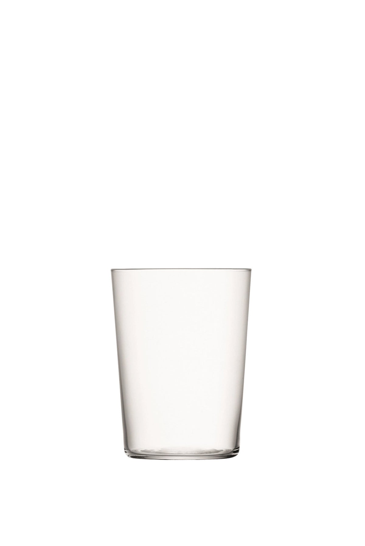 Vier klare Trinkgläser aus Glas der Serie Gio von LSA, stapelbares Design, Durchmesser 9 cm, Höhe 12 cm, transparente Farbe