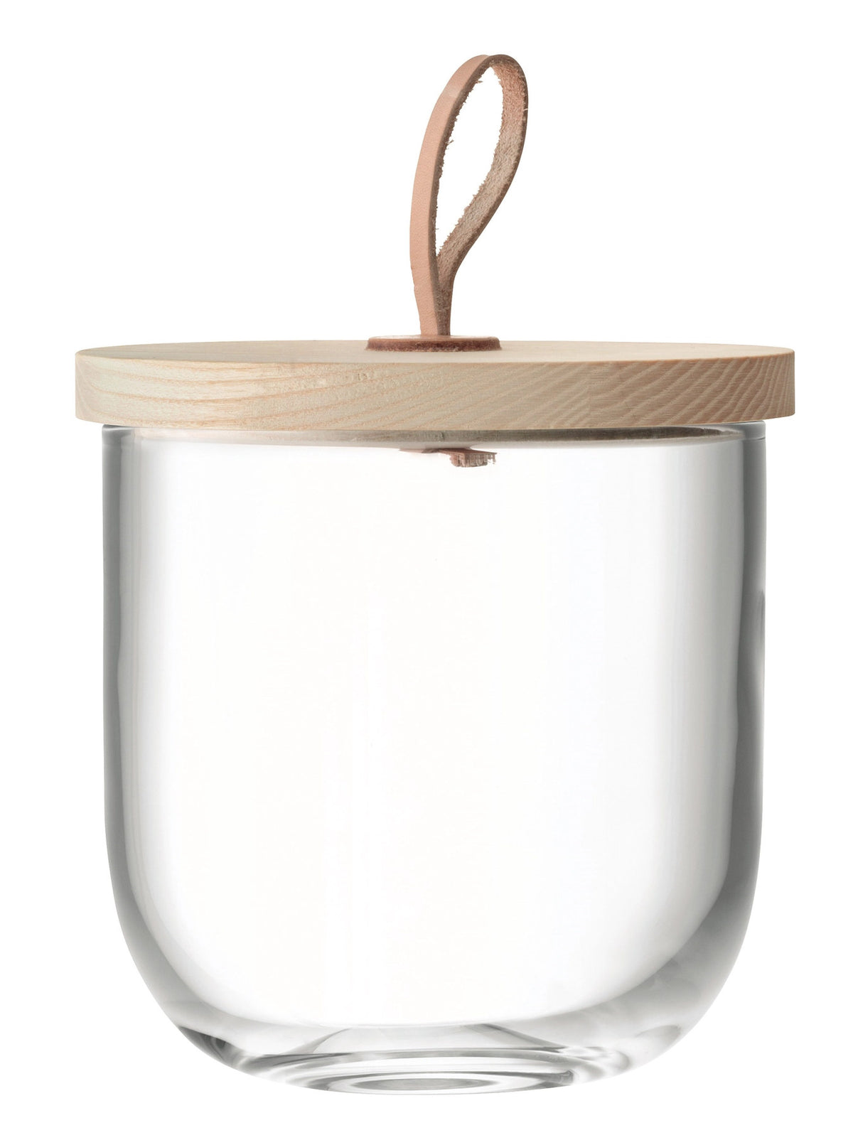 Ivalo Behälter  Deckel aus Esche H15.5cm - klar in Beige präsentiert im Onlineshop von KAQTU Design AG. Aufbewahrungsdose ist von LSA