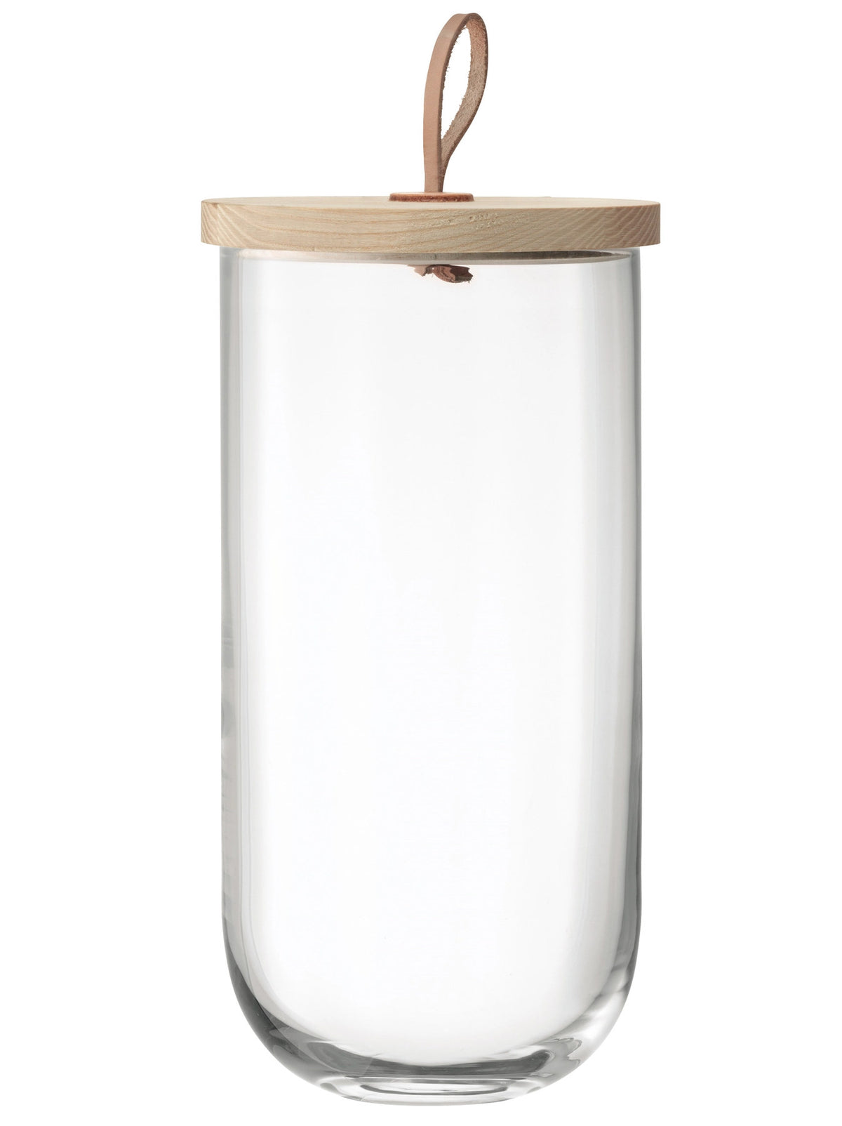 Ivalo Behälter  Deckel aus Esche H29.5cm - klar in Beige präsentiert im Onlineshop von KAQTU Design AG. Aufbewahrungsdose ist von LSA
