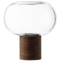 Oblate Vase Ø19.5cm, H21.5cm - clear walnut