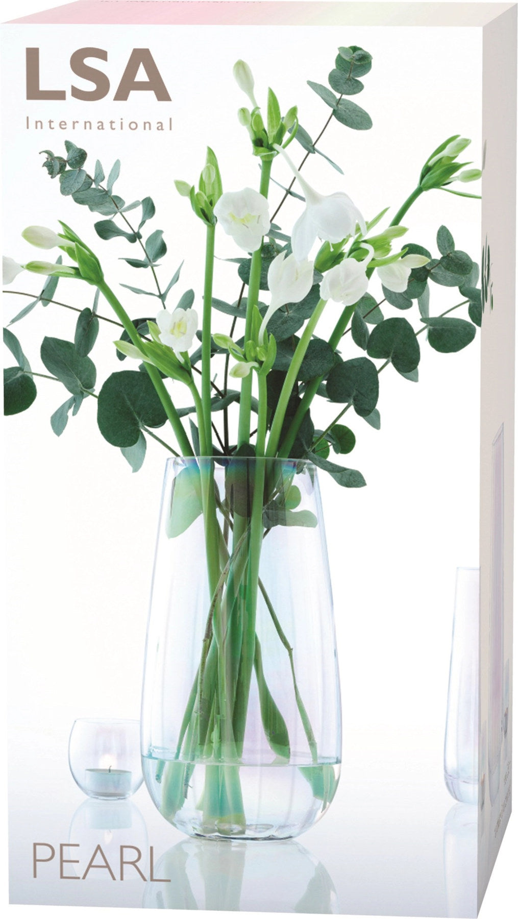 Pearl Vase H28cm - perlmutt in Transparent präsentiert im Onlineshop von KAQTU Design AG. Vase ist von LSA
