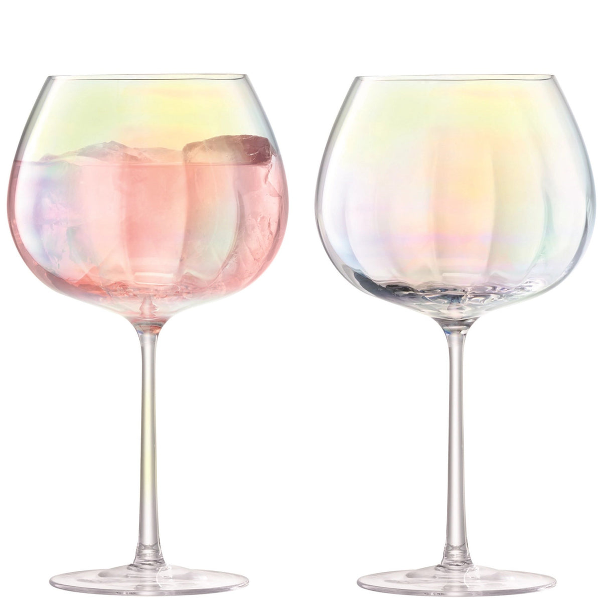2er Set Pearl Ballonkelch 650ml - perlmutt in Transparent präsentiert im Onlineshop von KAQTU Design AG. Rotweingläser ist von LSA