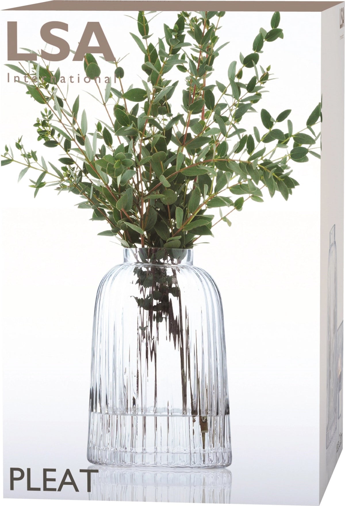 Pleat Vase H20cm - klar in Transparent präsentiert im Onlineshop von KAQTU Design AG. Vase ist von LSA