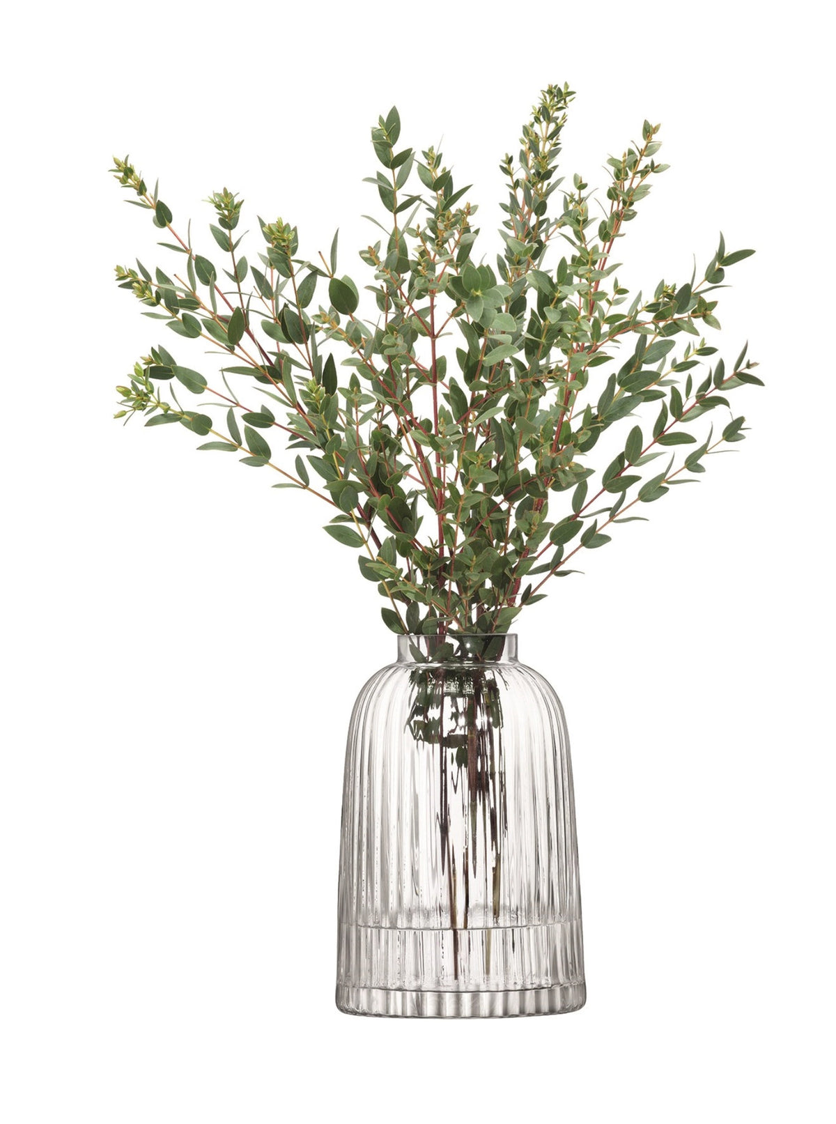 Pleat Vase H20cm - klar in Transparent präsentiert im Onlineshop von KAQTU Design AG. Vase ist von LSA